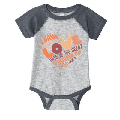 Mlk Jr I Have Decided To Stick With Love Hate Is Too Great A Burden To Bear Infant Baby Jersey Bodysuit