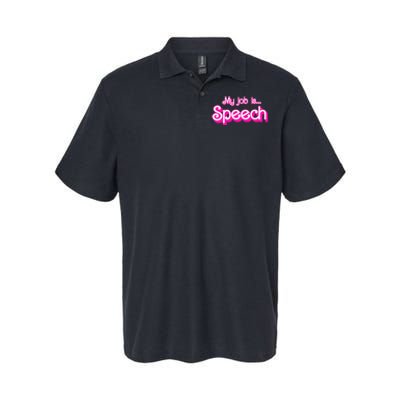 My Job Is Speech Softstyle Adult Sport Polo