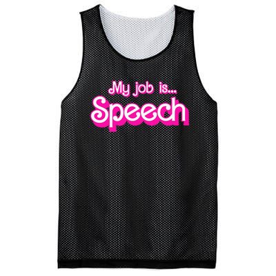 My Job Is Speech Mesh Reversible Basketball Jersey Tank