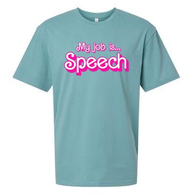 My Job Is Speech Sueded Cloud Jersey T-Shirt