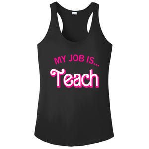 My Job Is Teach Funny Teacher Life Ladies PosiCharge Competitor Racerback Tank