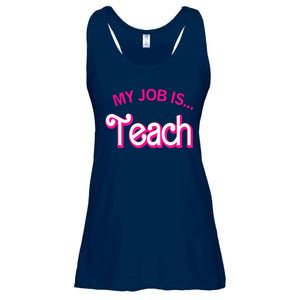 My Job Is Teach Funny Teacher Life Ladies Essential Flowy Tank