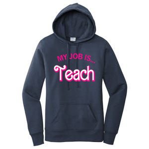 My Job Is Teach Funny Teacher Life Women's Pullover Hoodie