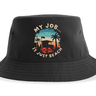 My Job Is The Beach Sustainable Bucket Hat