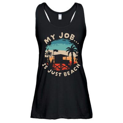 My Job Is The Beach Ladies Essential Flowy Tank