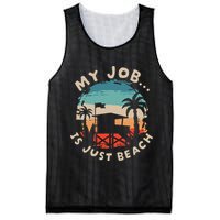 My Job Is The Beach Mesh Reversible Basketball Jersey Tank