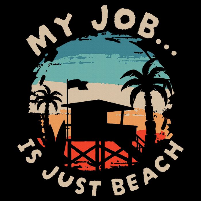 My Job Is The Beach Mesh Reversible Basketball Jersey Tank