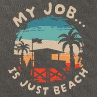 My Job Is The Beach Cotton Canvas Backpack