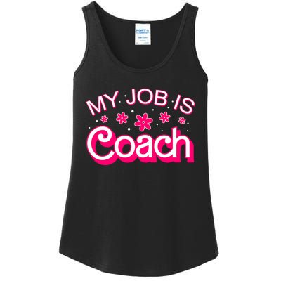 My Job Is Coach Retro Funny Coach Mom Ladies Essential Tank