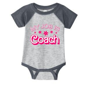 My Job Is Coach Retro Funny Coach Mom Infant Baby Jersey Bodysuit