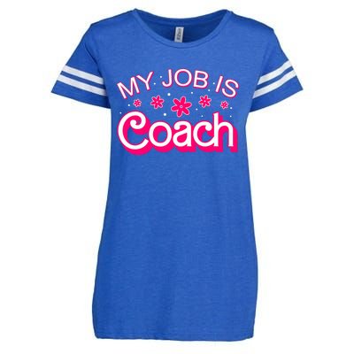 My Job Is Coach Retro Funny Coach Mom Enza Ladies Jersey Football T-Shirt