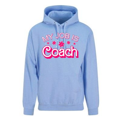 My Job Is Coach Retro Funny Coach Mom Unisex Surf Hoodie