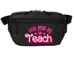 My Job Is Teach Funny Pink Retro Female Teacher Life Crossbody Pack