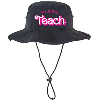 My Job Is Teach Retro Pink Style Teaching School For Teacher Legacy Cool Fit Booney Bucket Hat