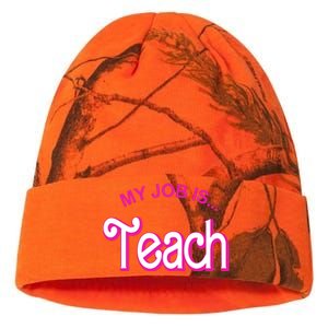 My Job Is Teach Gift For Teacher Kati Licensed 12" Camo Beanie