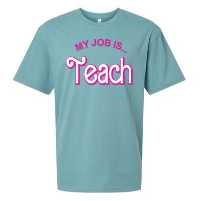 My Job Is Teach Gift For Teacher Sueded Cloud Jersey T-Shirt