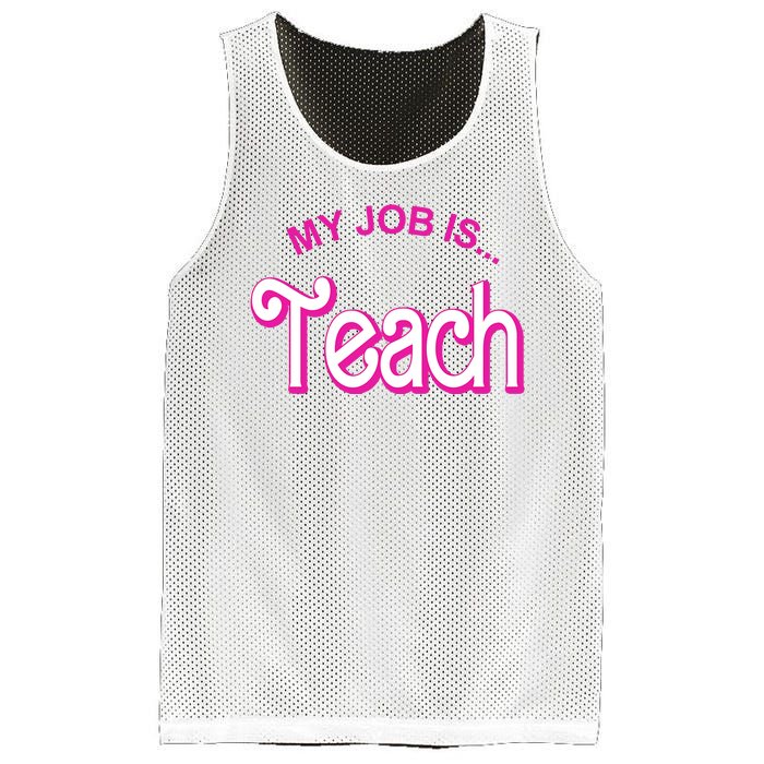 My Job Is Teach Gift For Teacher Mesh Reversible Basketball Jersey Tank