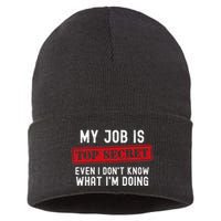 My Job Is Top Secret Even I DonT Know What IM Doing Sustainable Knit Beanie