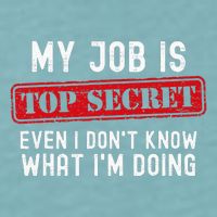 My Job Is Top Secret Even I DonT Know What IM Doing Sueded Cloud Jersey T-Shirt