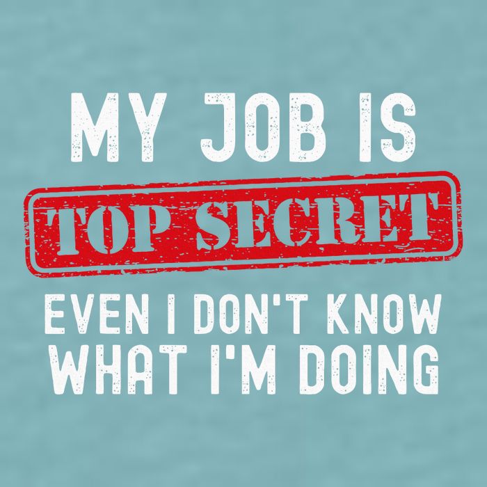 My Job Is Top Secret Even I DonT Know What IM Doing Sueded Cloud Jersey T-Shirt