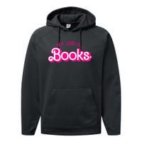 My Job Is Books Retro Pink Style Reading Books Performance Fleece Hoodie