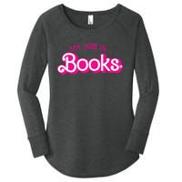 My Job Is Books Retro Pink Style Reading Books Women's Perfect Tri Tunic Long Sleeve Shirt