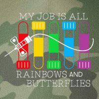 My Job Is All Rainbows & Butterflies Lab Tech Phlebotomist Legacy Tie Dye Trucker Hat