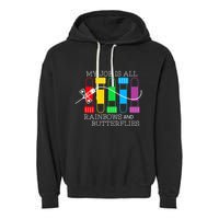 My Job Is All Rainbows & Butterflies Lab Tech Phlebotomist Garment-Dyed Fleece Hoodie