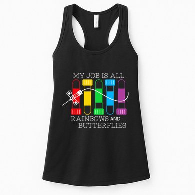 My Job Is All Rainbows & Butterflies Lab Tech Phlebotomist Womens Tank Top