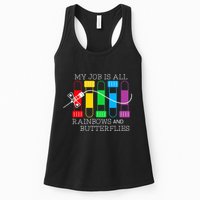 My Job Is All Rainbows & Butterflies Lab Tech Phlebotomist Womens Tank Top