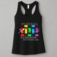 My Job Is All Rainbows & Butterflies Lab Tech Phlebotomist Womens Tank Top