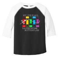 My Job Is All Rainbows & Butterflies Lab Tech Phlebotomist Toddler Fine Jersey T-Shirt