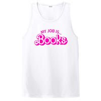 My Job Is Books Retro Pink Funny Reading Books PosiCharge Competitor Tank