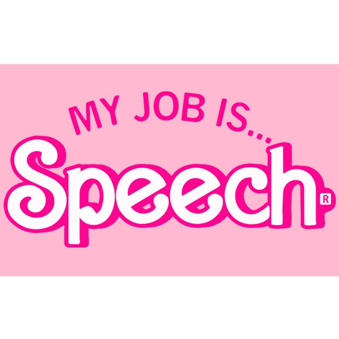 My Job Is Speech Therapist SLP Retro Pink Style Speech Gift Bumper Sticker