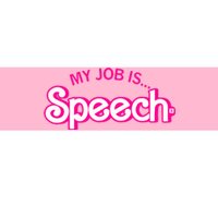 My Job Is Speech Therapist SLP Retro Pink Style Speech Gift Bumper Sticker