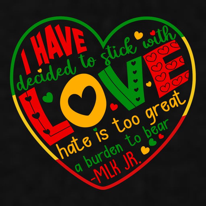 Mlk Jr I Have Decided To Stick With Love Hate Is Too Great Burden To Bear Ladies PosiCharge Tri-Blend Wicking Tank