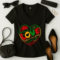Mlk Jr I Have Decided To Stick With Love Hate Is Too Great Burden To Bear Women's V-Neck T-Shirt