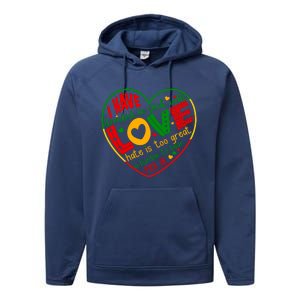 Mlk Jr I Have Decided To Stick With Love Hate Is Too Great Burden To Bear Performance Fleece Hoodie