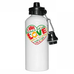 Mlk Jr I Have Decided To Stick With Love Hate Is Too Great Burden To Bear Aluminum Water Bottle