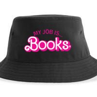 My Job Is Books Retro Pink Style Reading Books Sustainable Bucket Hat