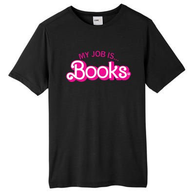 My Job Is Books Retro Pink Style Reading Books Tall Fusion ChromaSoft Performance T-Shirt