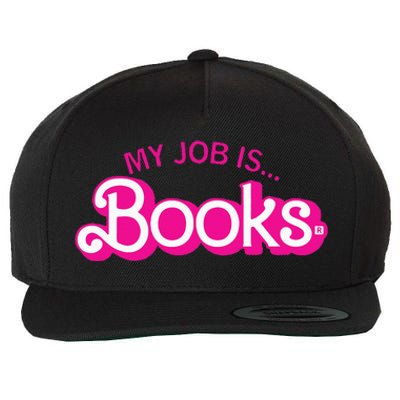 My Job Is Books Retro Pink Style Reading Books Wool Snapback Cap