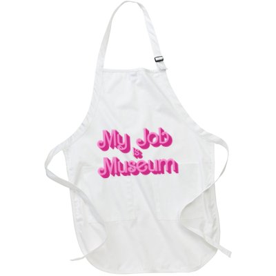 My Job Is Museum Hot Pink Guift For Caretaker Apron