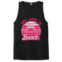 My Job Is Beach Retro Vintage Funny Gift Beach Jobs PosiCharge Competitor Tank