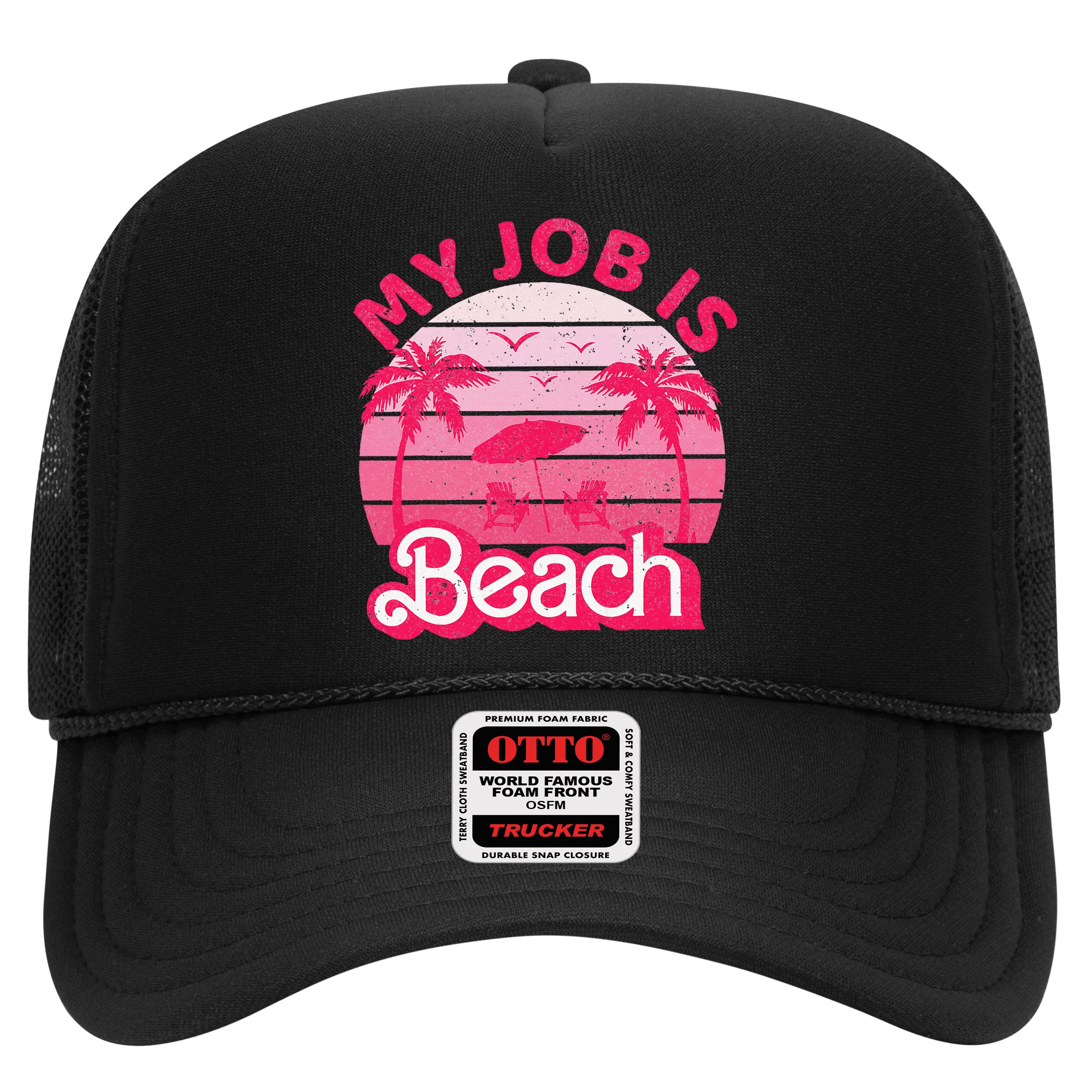 My Job Is Beach Retro Vintage Funny Gift Beach Jobs Hat