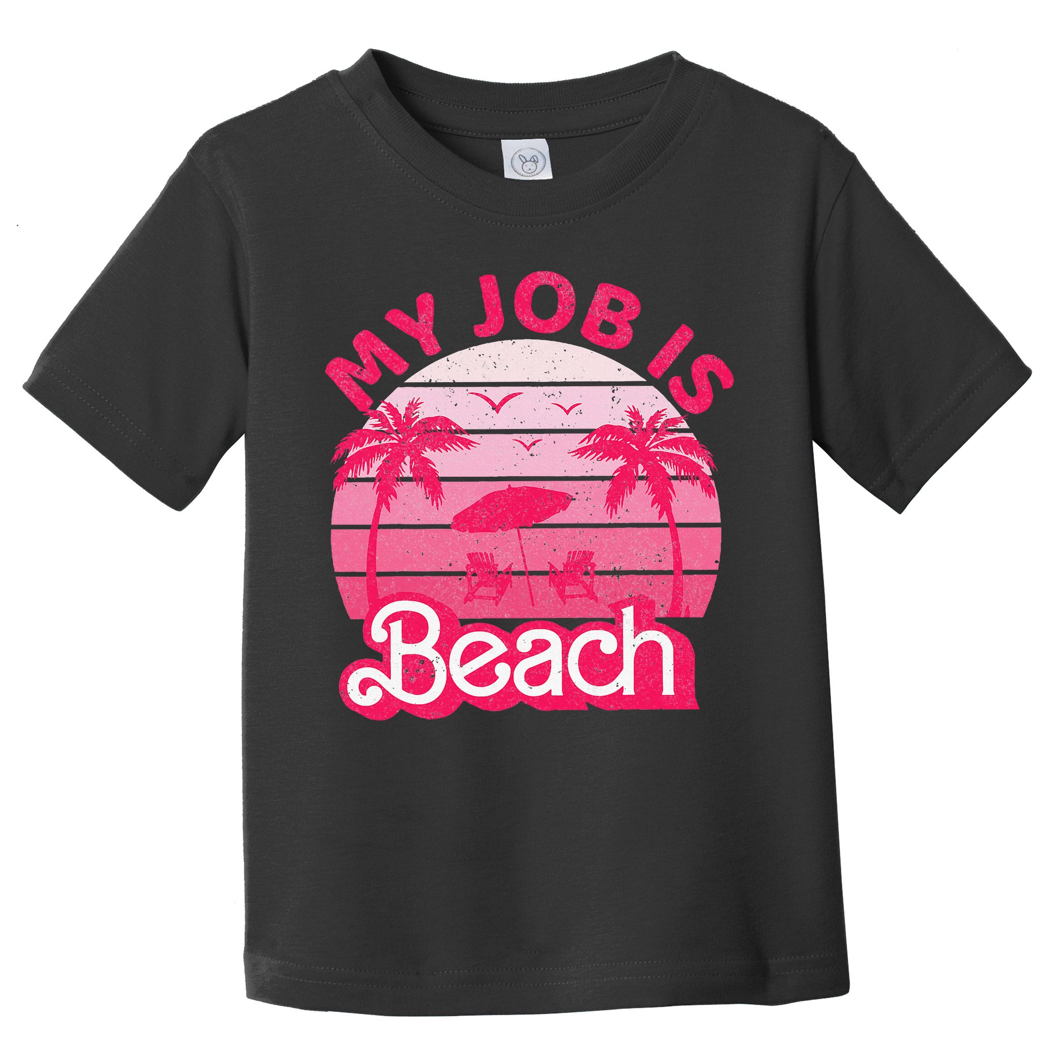 My Job Is Beach Retro Vintage Funny Gift Beach Jobs Toddler T-Shirt