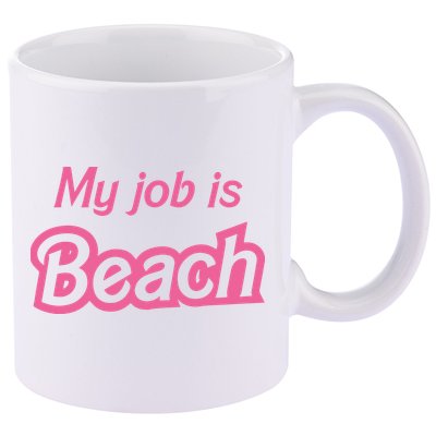 My Job Is Beach 11oz C Handle Ceramic Mug