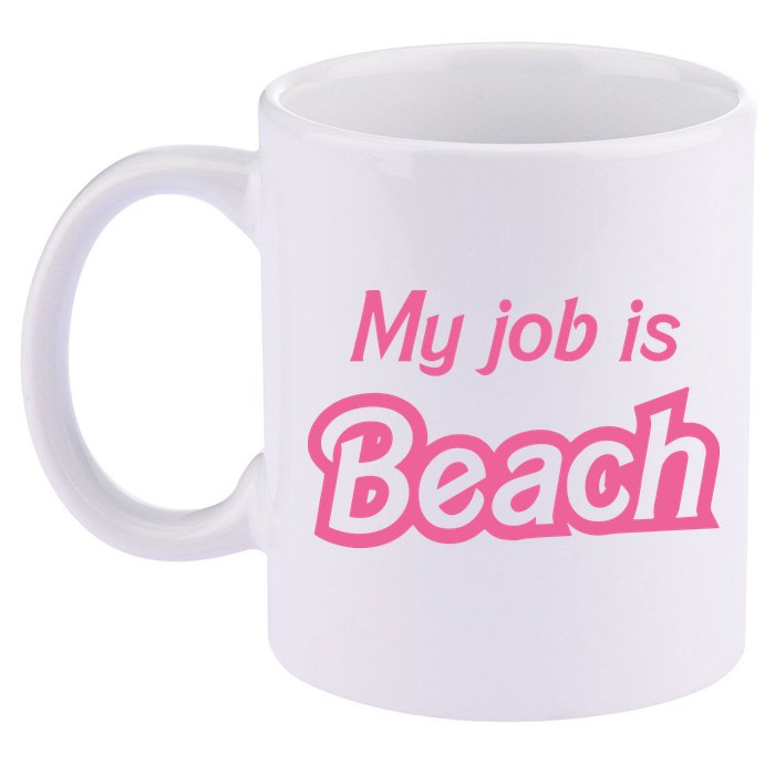My Job Is Beach 11oz C Handle Ceramic Mug
