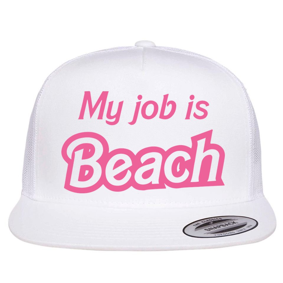My Job Is Beach Flat Bill Trucker Hat