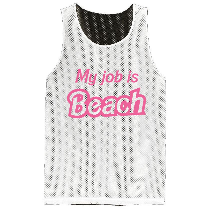 My Job Is Beach Mesh Reversible Basketball Jersey Tank